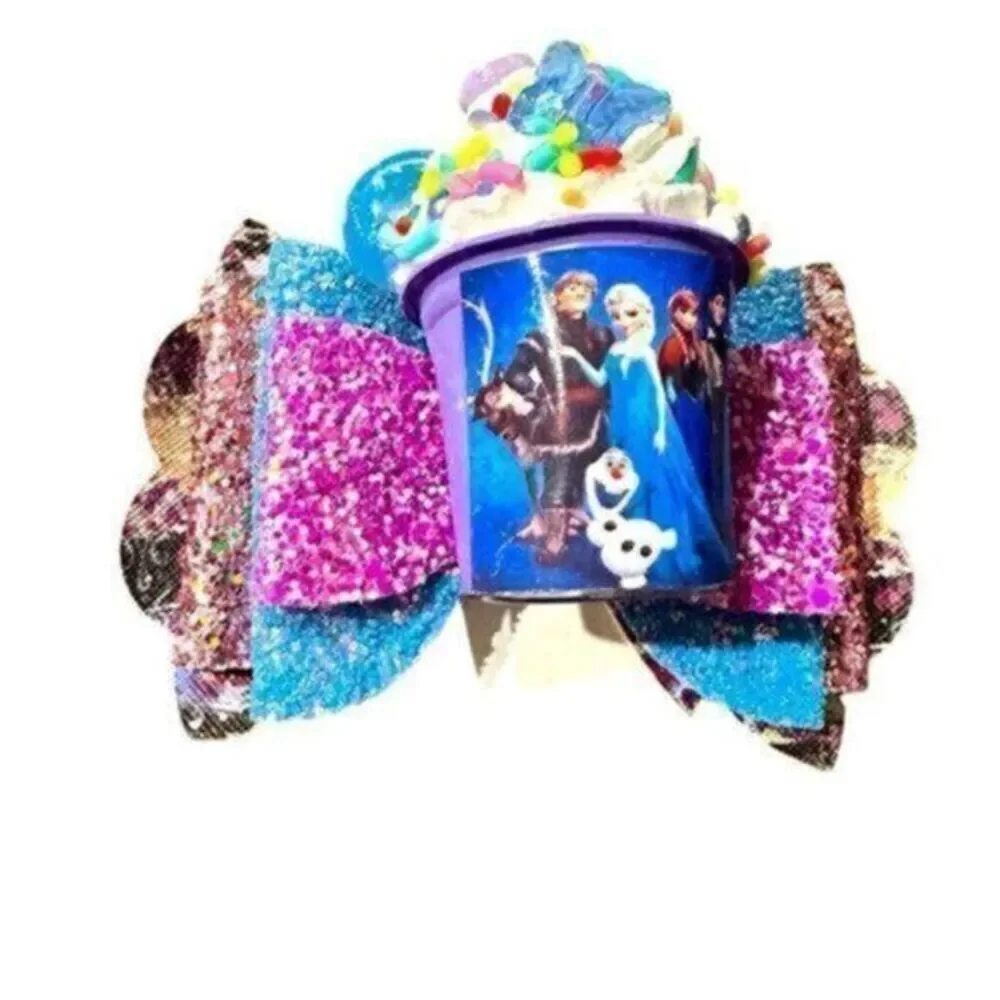 NWOT - Toddler/Girls 3D Hair Bow - Frozen - Purple